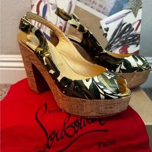 Christian Louboutin Dona Anna  Camouflage Platform Slingbacks